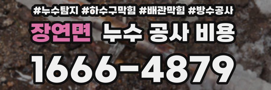 장연면 누수 공사 비용