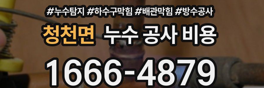 청천면 누수 공사 비용
