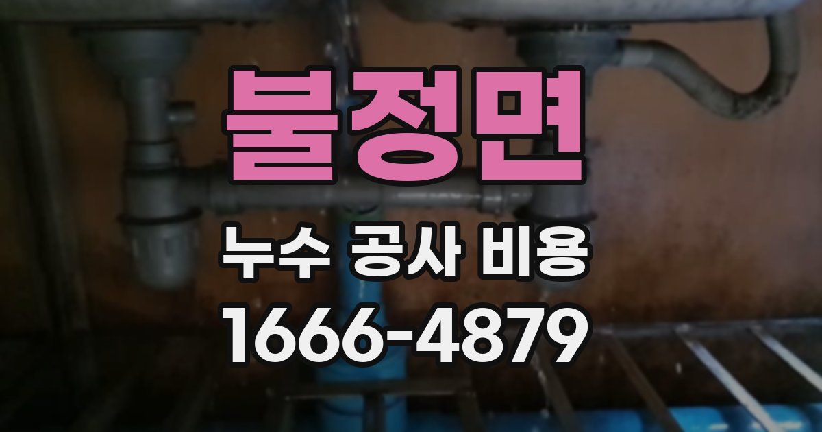 불정면 누수 공사 비용