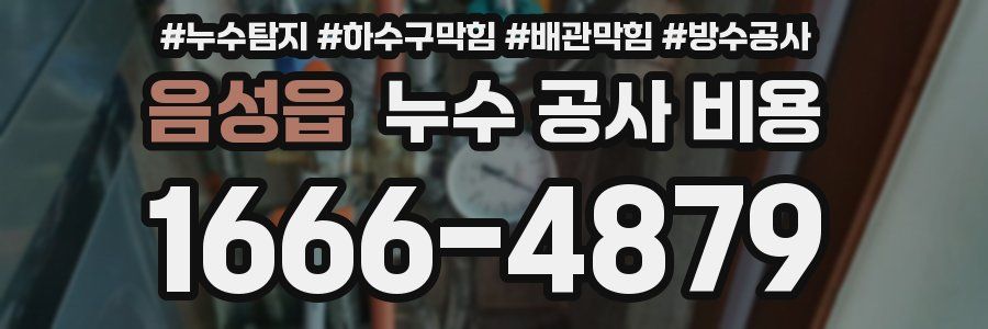 음성읍 누수 공사 비용