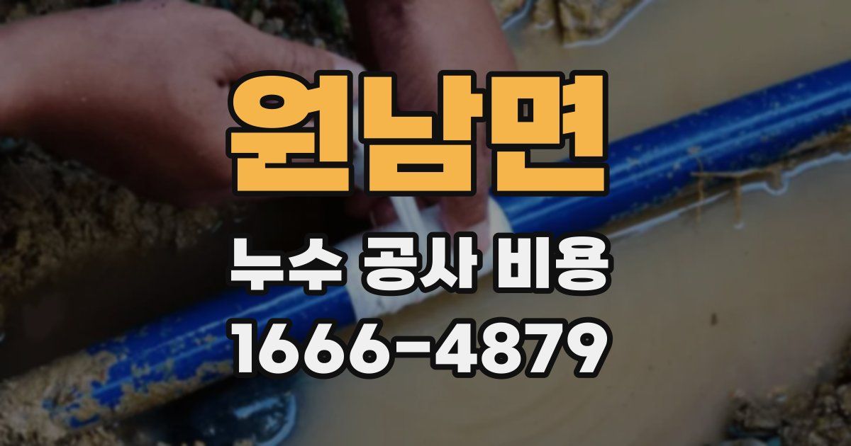 원남면 누수 공사 비용