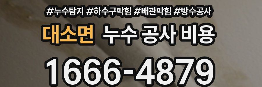 대소면 누수 공사 비용
