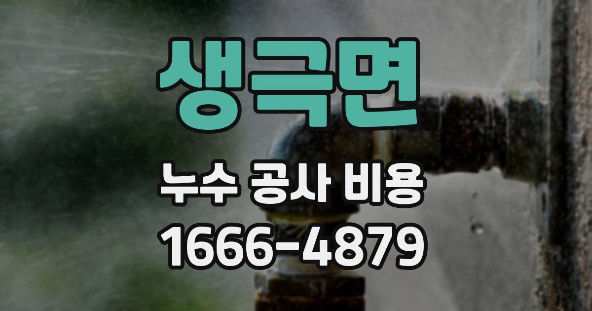 생극면 누수 공사 비용