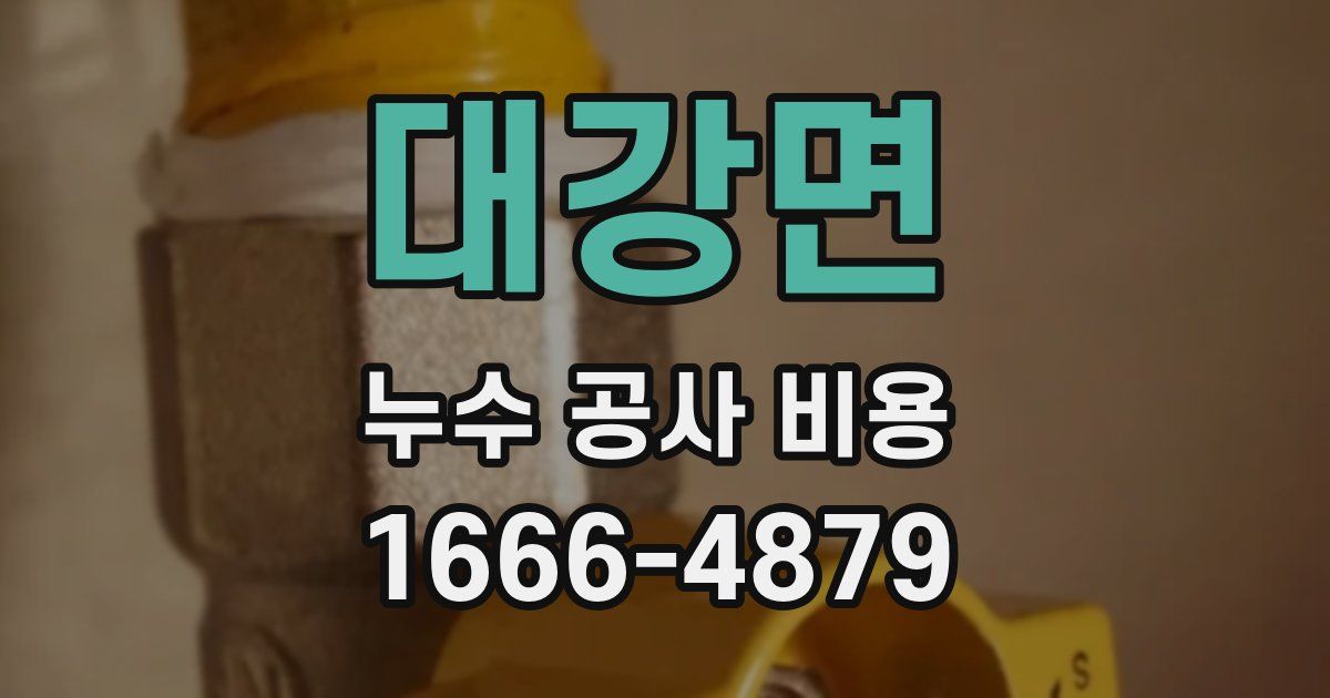 대강면 누수 공사 비용