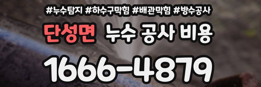 단성면 누수 공사 비용