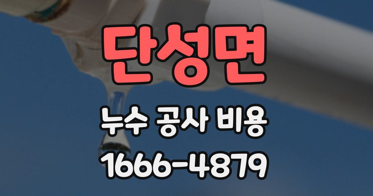 단성면 누수 공사 비용