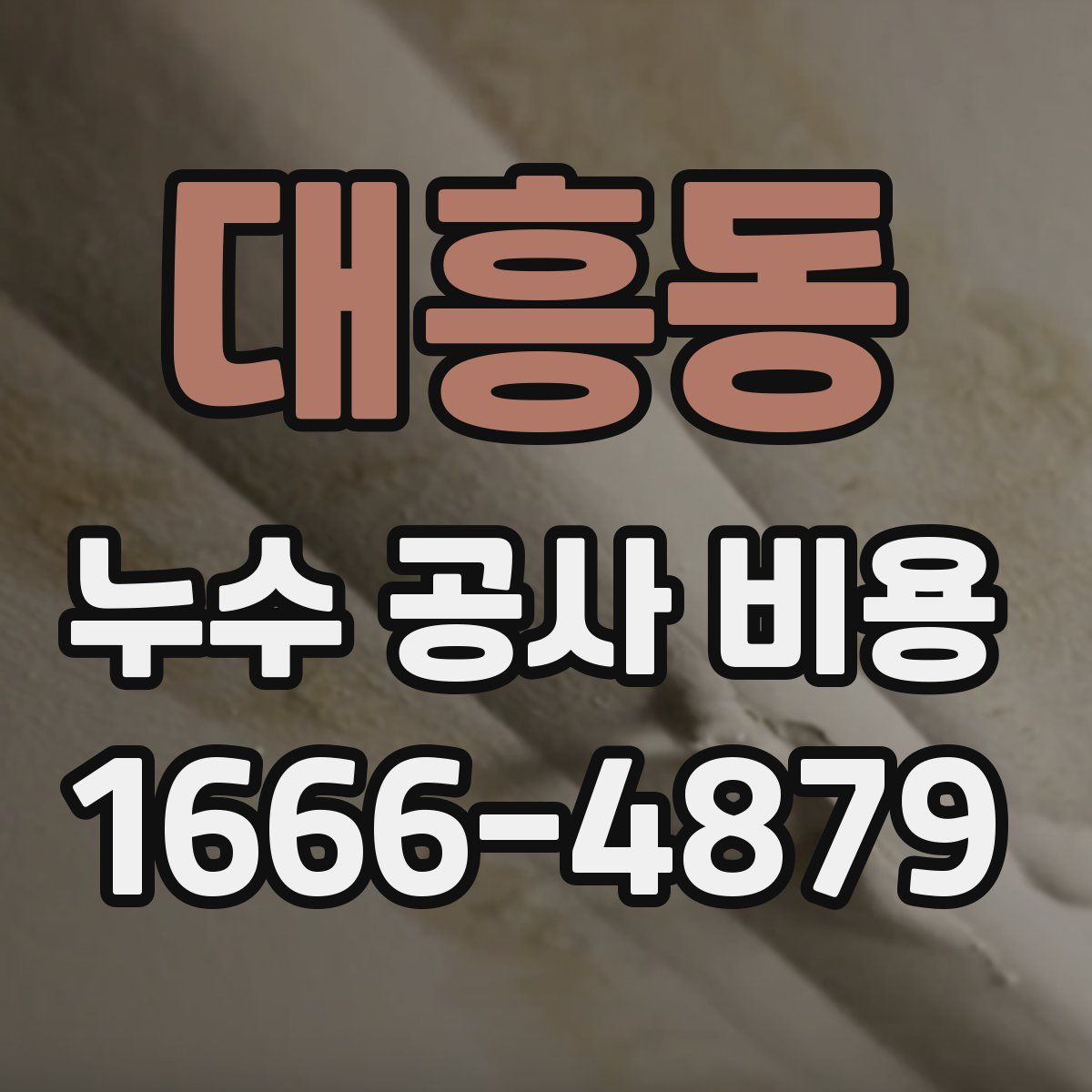 대흥동 누수 공사 비용