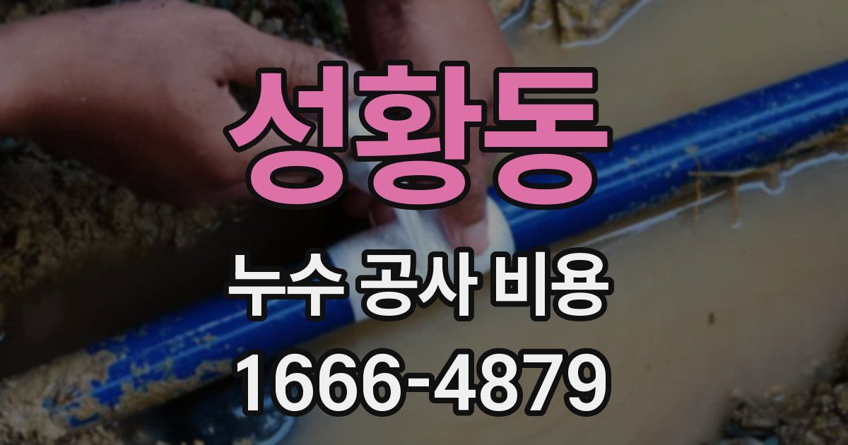 성황동 누수 공사 비용