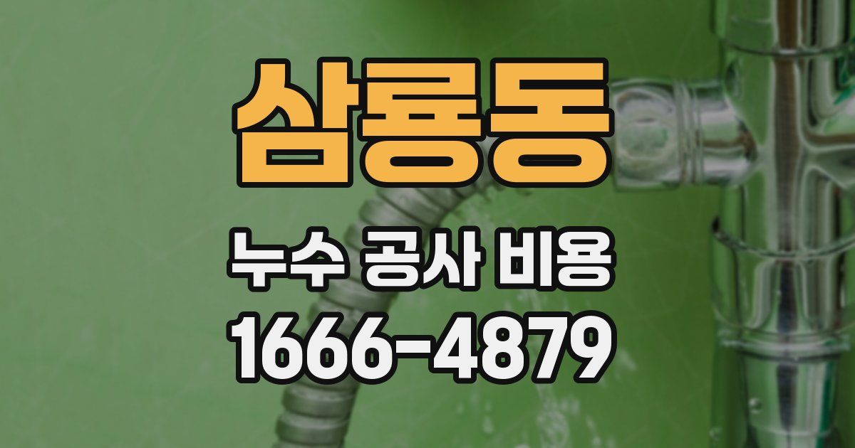 삼룡동 누수 공사 비용