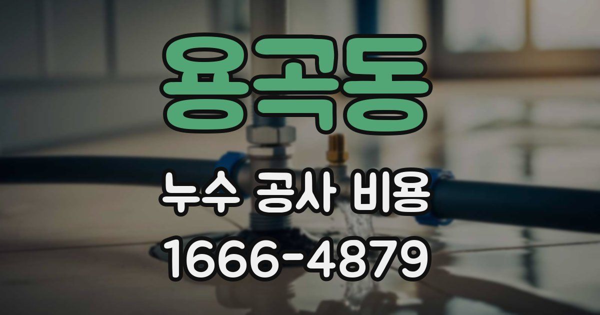 용곡동 누수 공사 비용