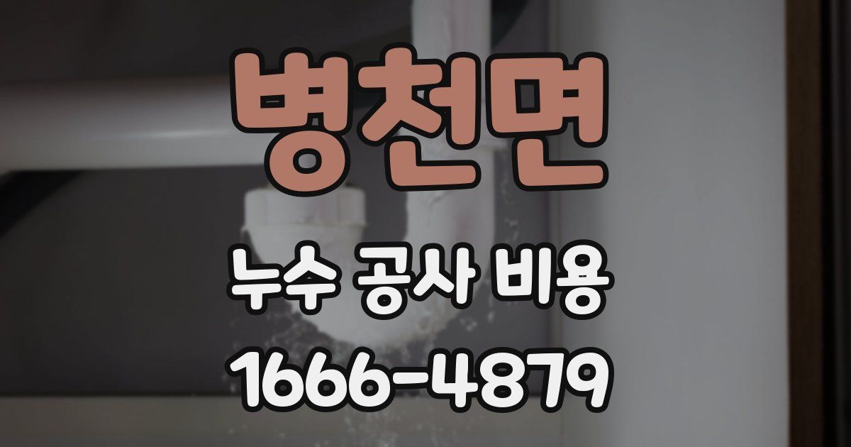 병천면 누수 공사 비용
