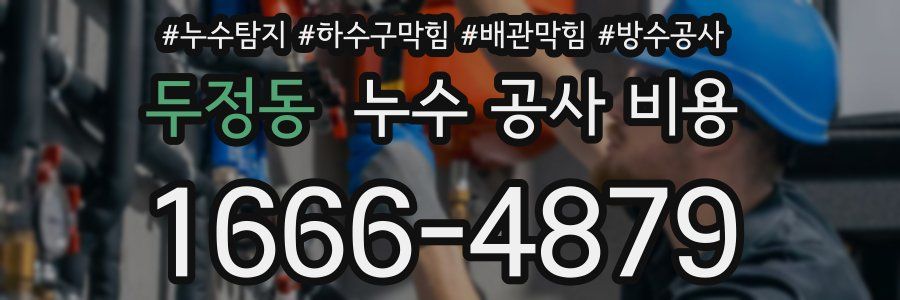 두정동 누수 공사 비용