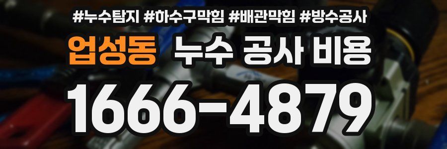 업성동 누수 공사 비용
