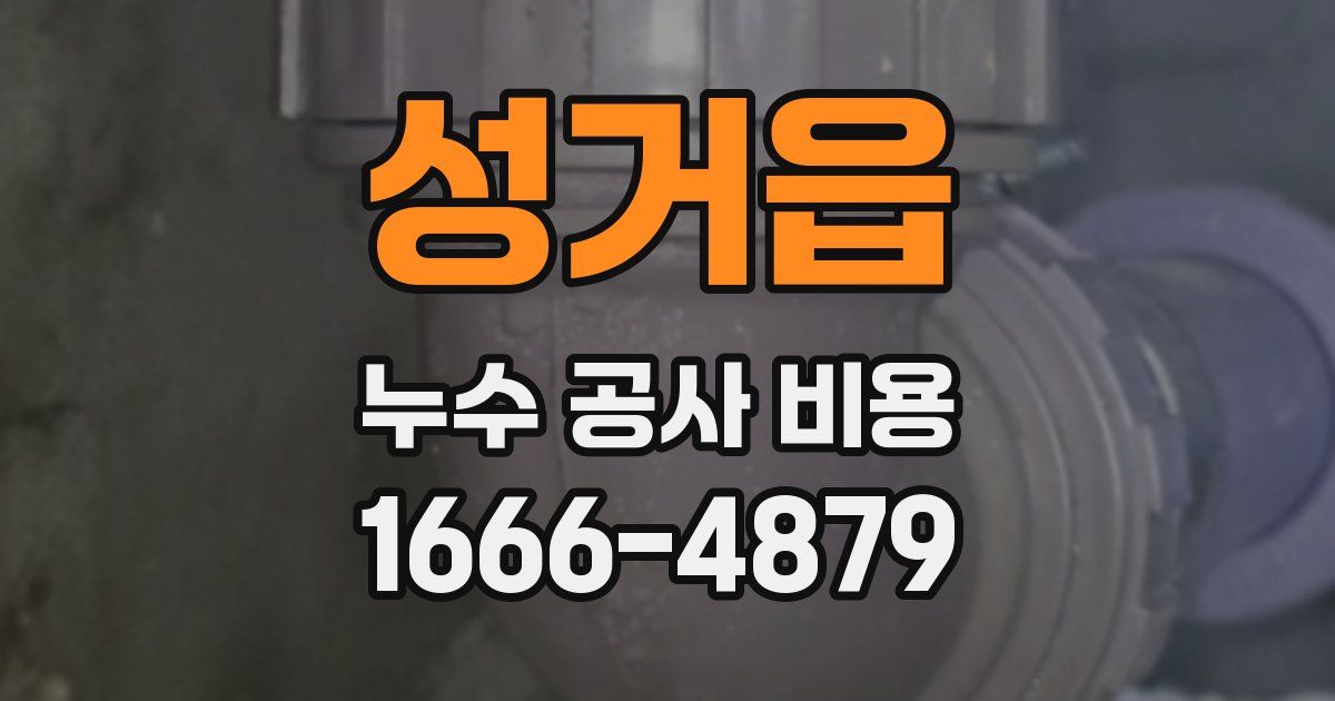 성거읍 누수 공사 비용