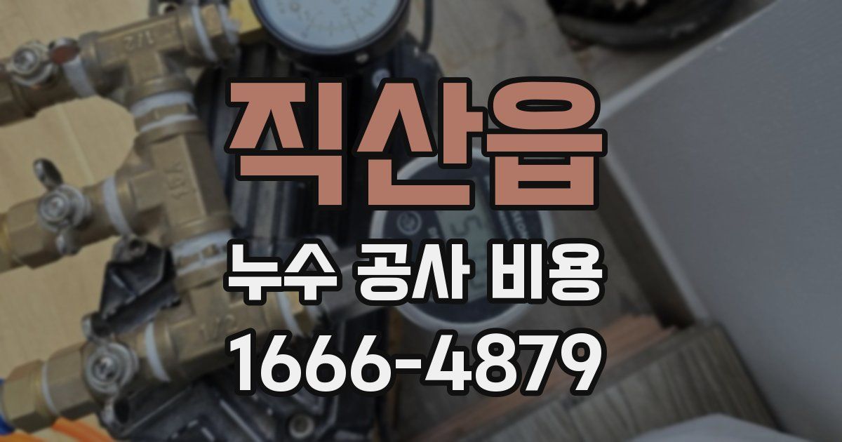 직산읍 누수 공사 비용