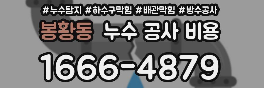 봉황동 누수 공사 비용