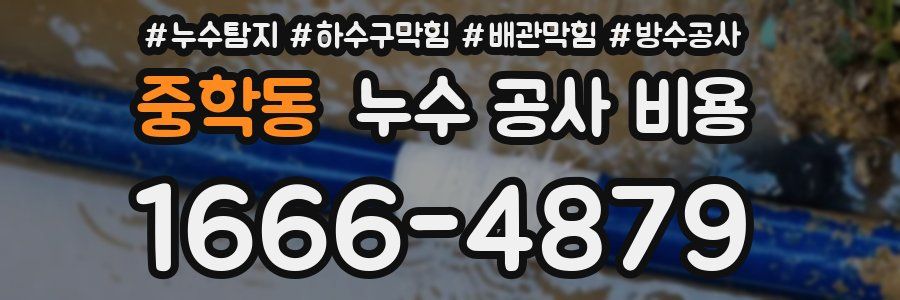 중학동 누수 공사 비용