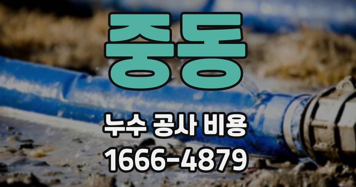 중동 누수 공사 비용
