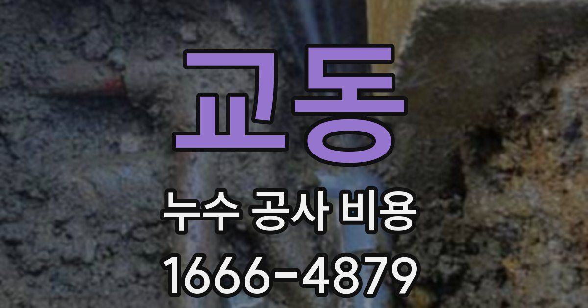 교동 누수 공사 비용