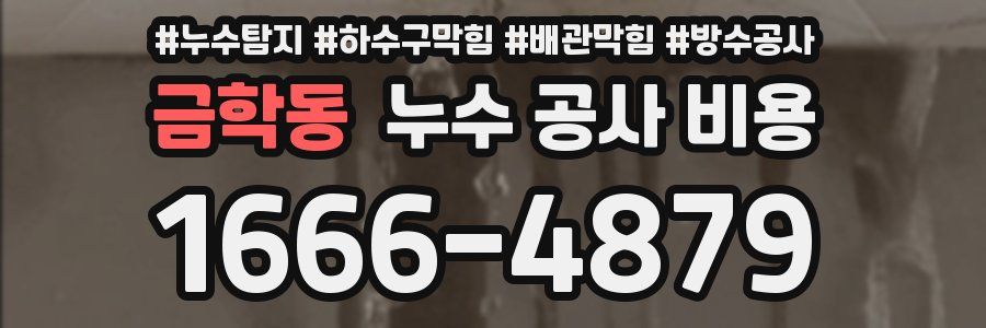 금학동 누수 공사 비용