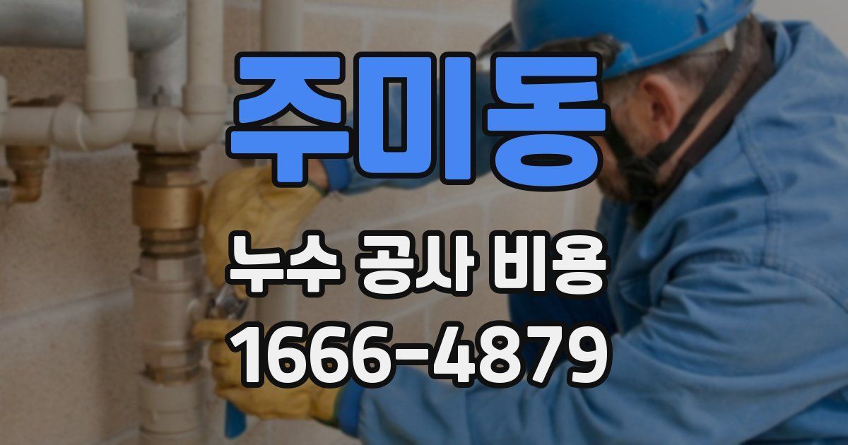 주미동 누수 공사 비용