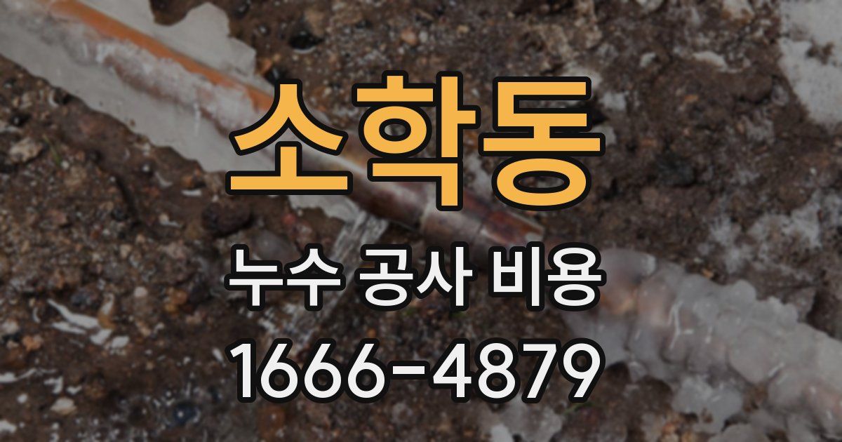 소학동 누수 공사 비용
