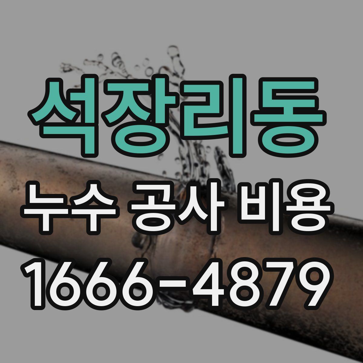 석장리동 누수 공사 비용