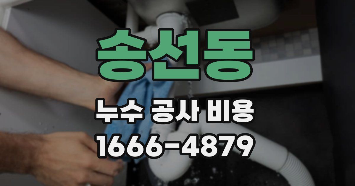 송선동 누수 공사 비용