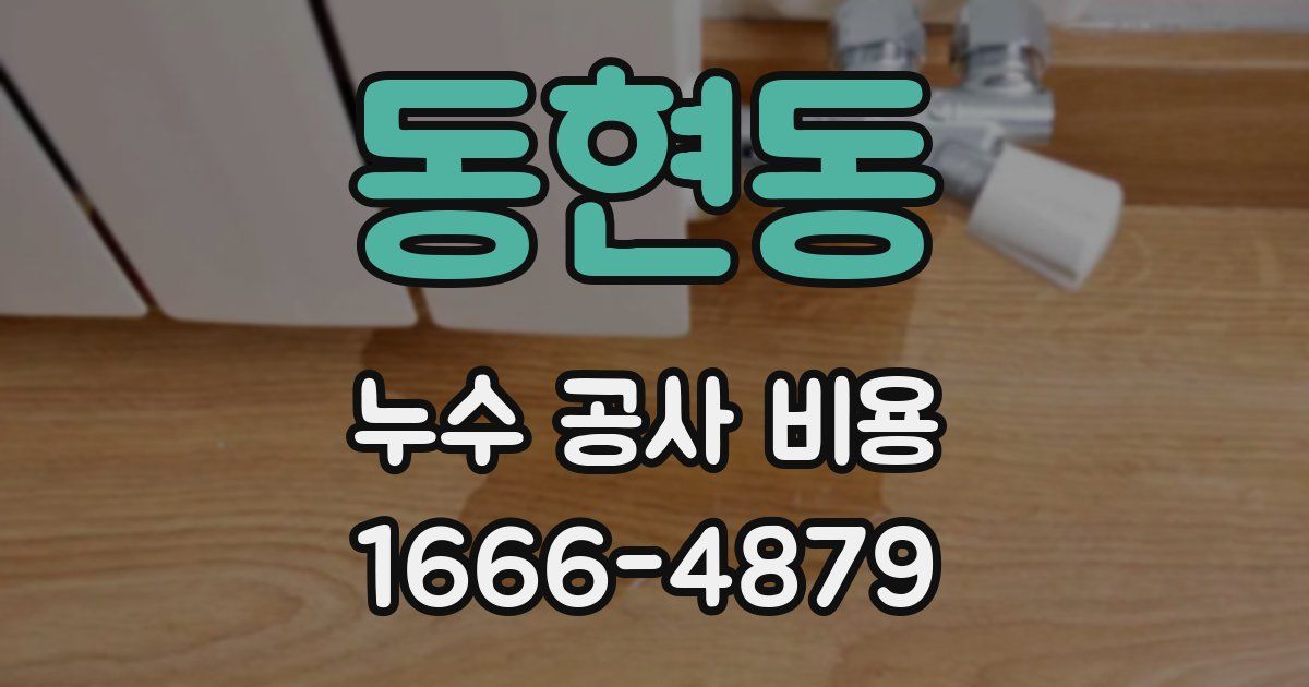 동현동 누수 공사 비용