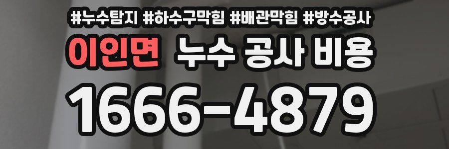 이인면 누수 공사 비용