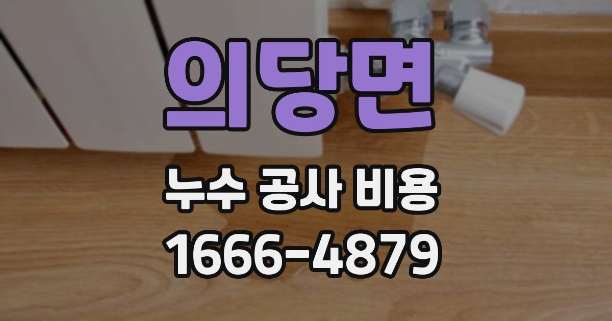 의당면 누수 공사 비용