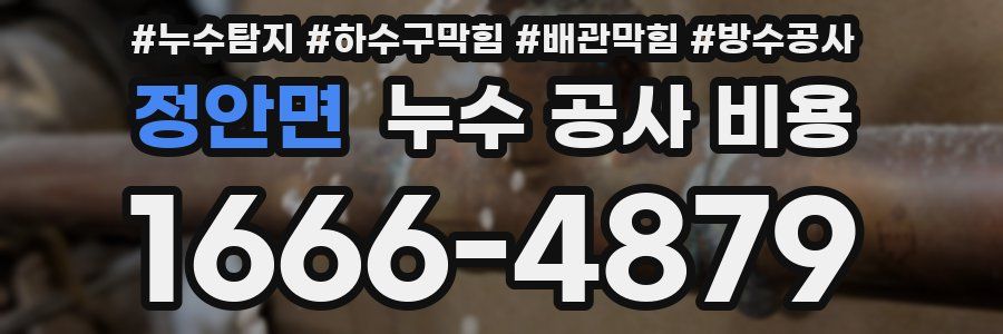 정안면 누수 공사 비용