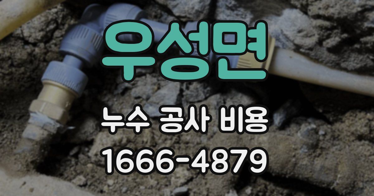 우성면 누수 공사 비용