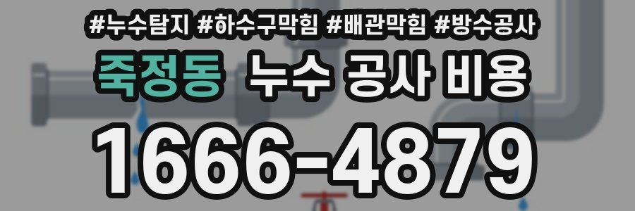 죽정동 누수 공사 비용