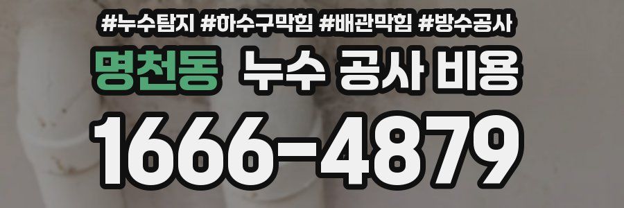 명천동 누수 공사 비용