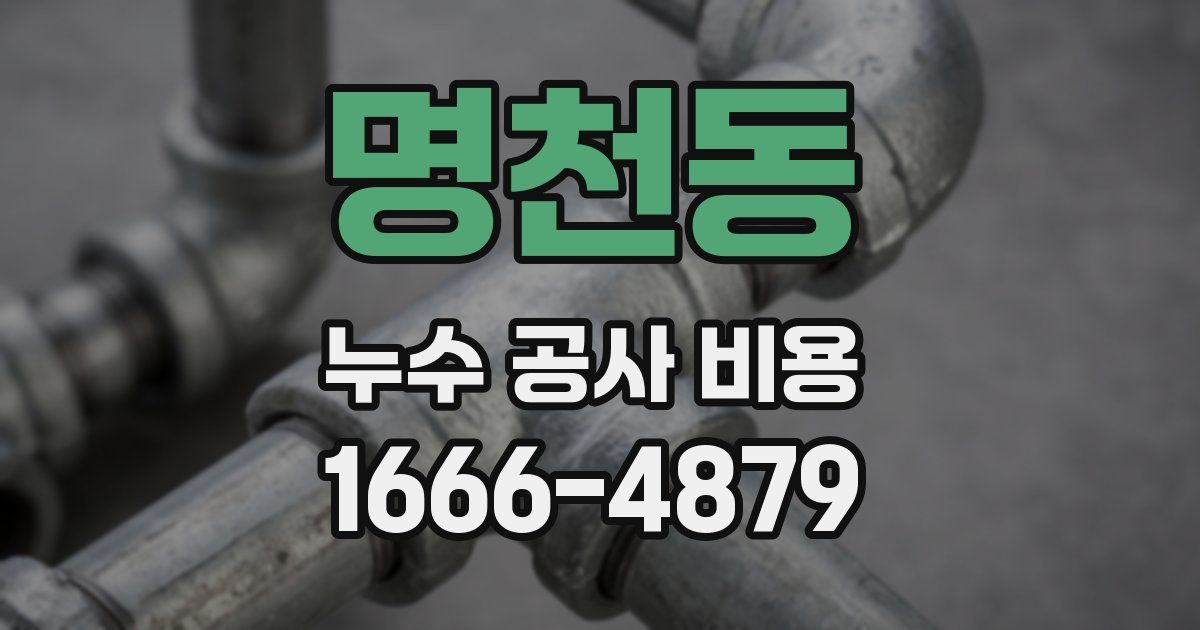 명천동 누수 공사 비용