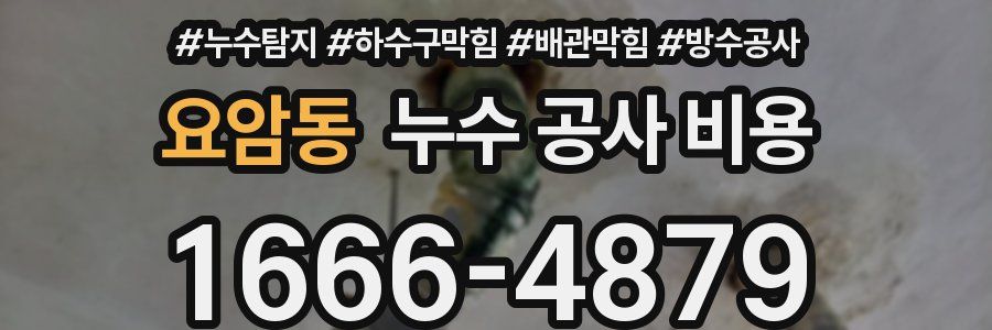 요암동 누수 공사 비용