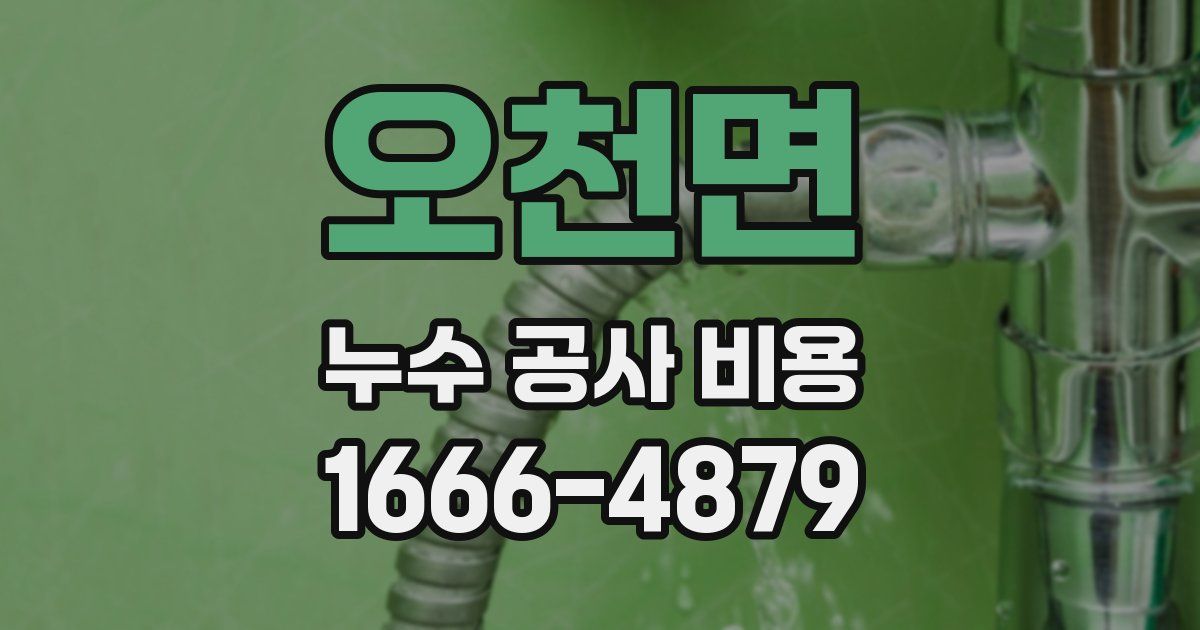 오천면 누수 공사 비용