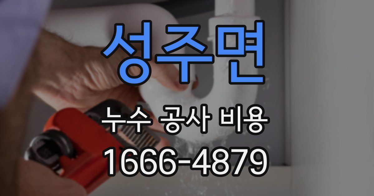 성주면 누수 공사 비용