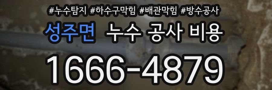 성주면 누수 공사 비용