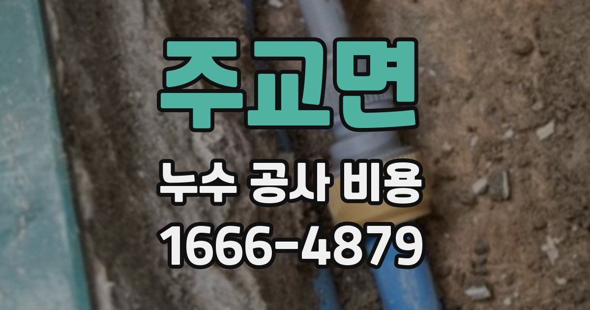 주교면 누수 공사 비용
