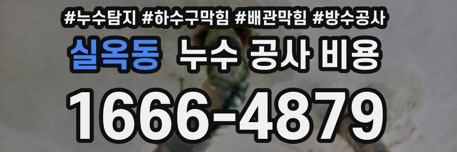 실옥동 누수 공사 비용
