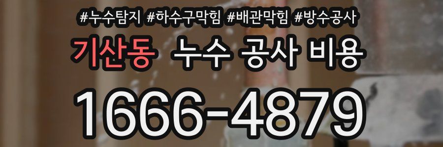 기산동 누수 공사 비용