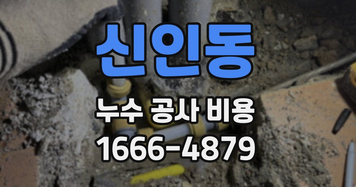 신인동 누수 공사 비용