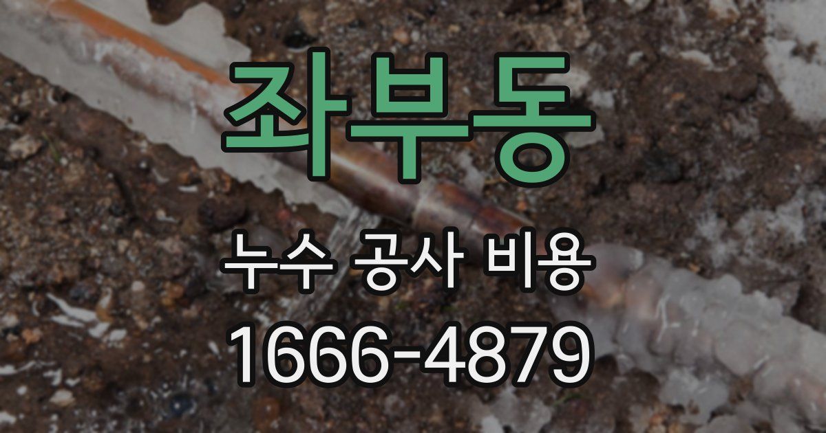 좌부동 누수 공사 비용