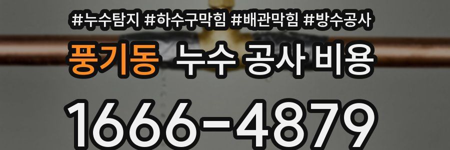 풍기동 누수 공사 비용