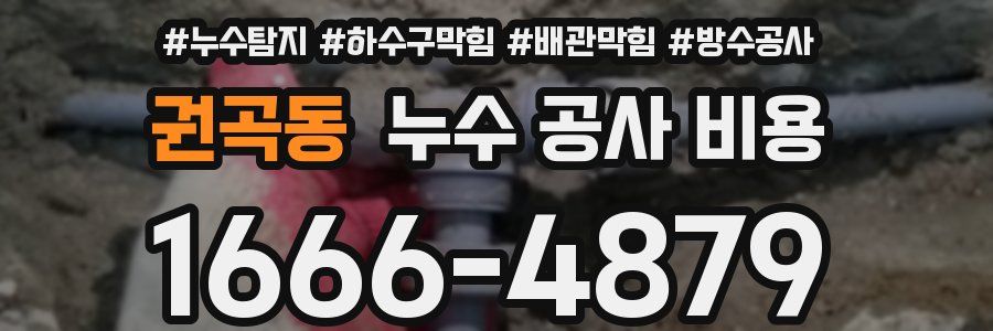 권곡동 누수 공사 비용