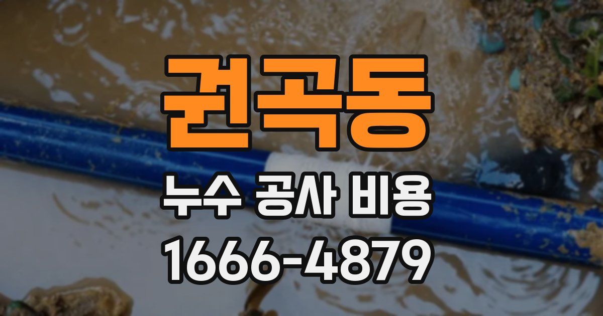 권곡동 누수 공사 비용