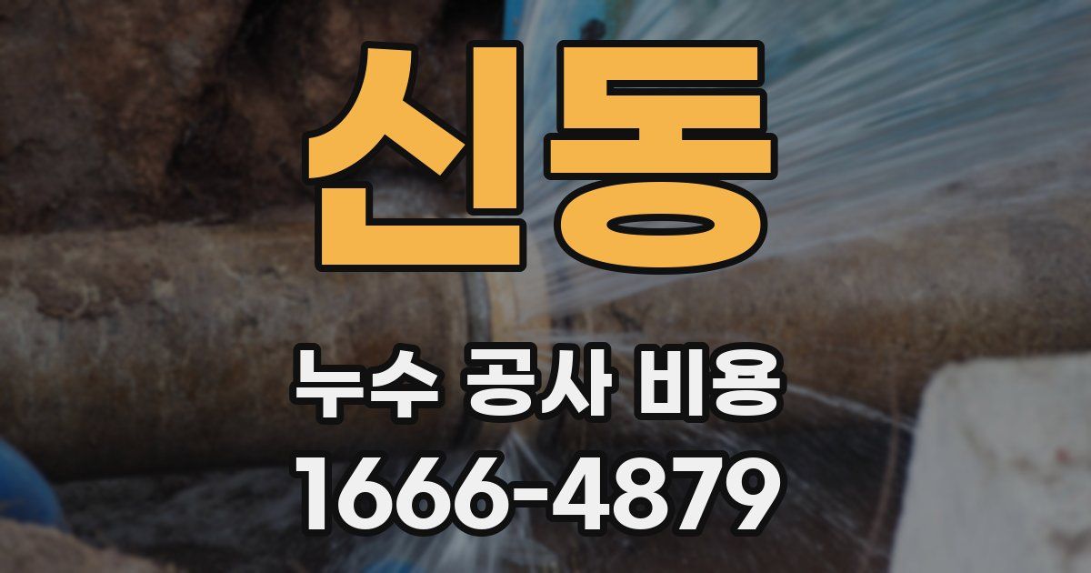 신동 누수 공사 비용