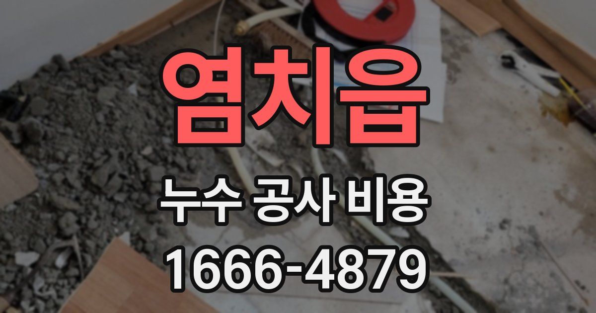 염치읍 누수 공사 비용